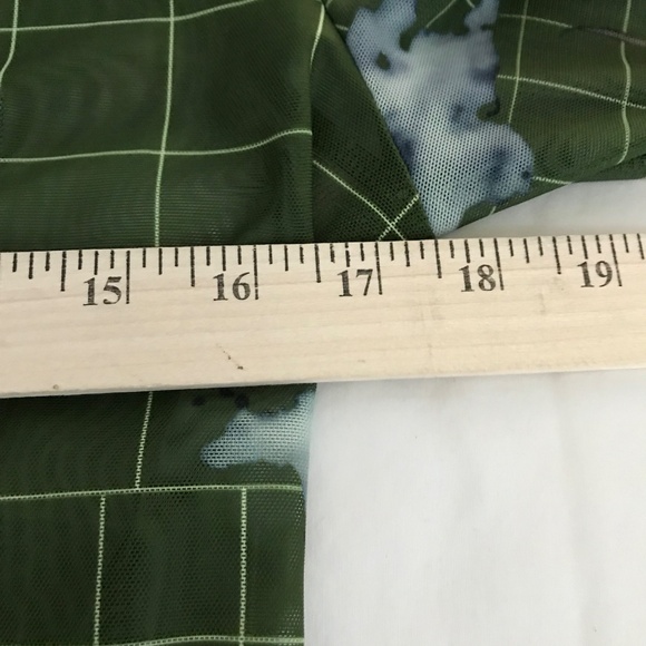 SHANE JUSTIN Romper Fashion Gawd Mesh Jumpsuit Green Plus Size 3X Size 1X 2X - Picture 9 of 16